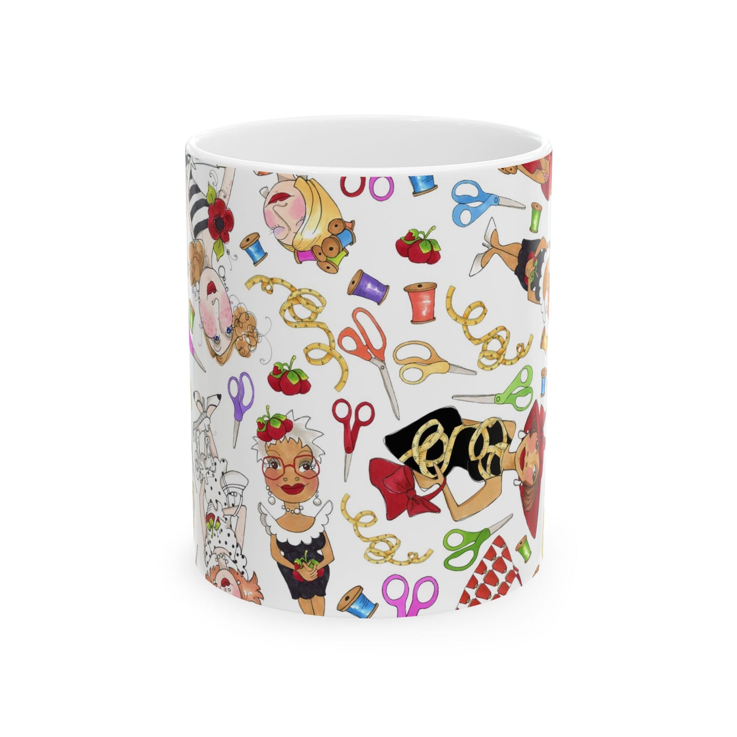 Sew Tossed White Cup