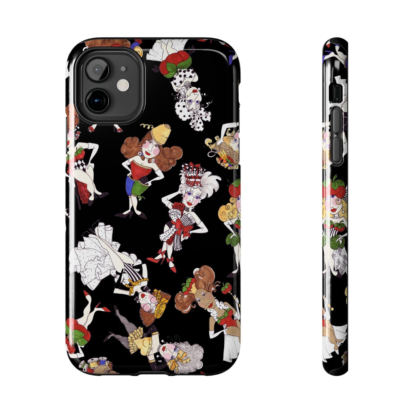 Sew Tossed Black Phone Case