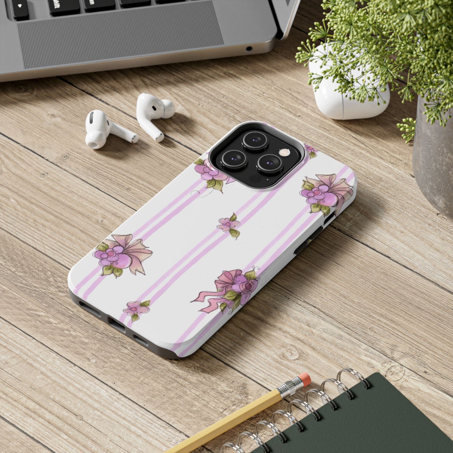 Flower Model Flower Stripe Phone Case