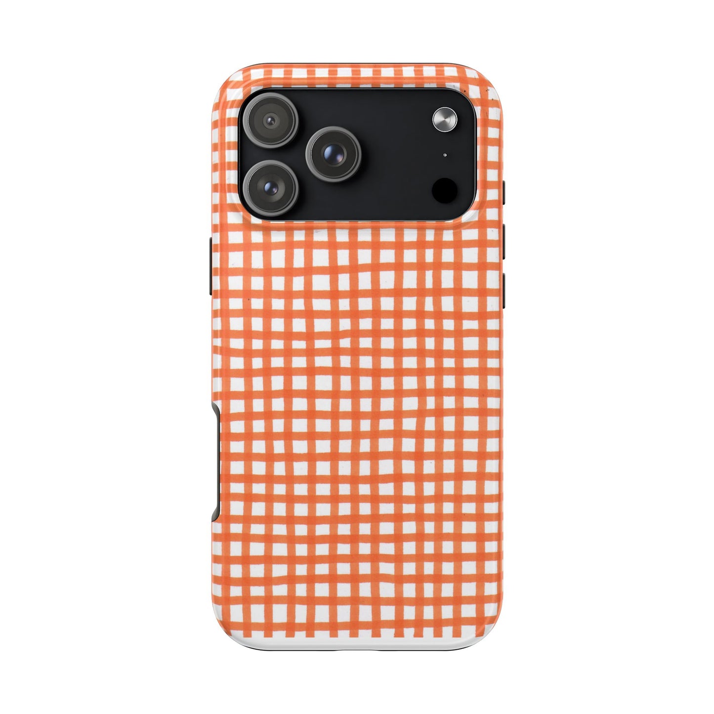 Chipper Check Orange Phone Case