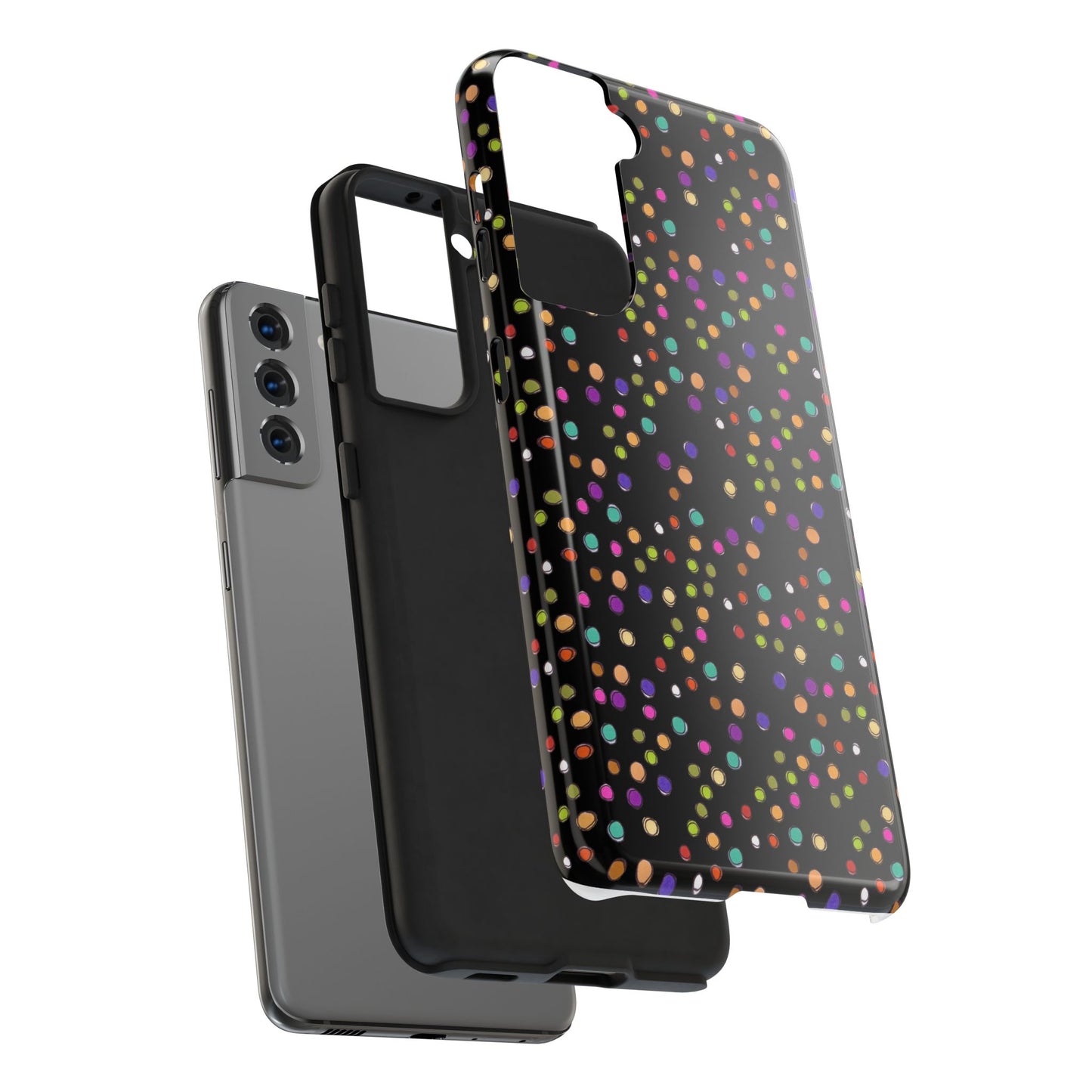 Dog Dots Black Phone Case