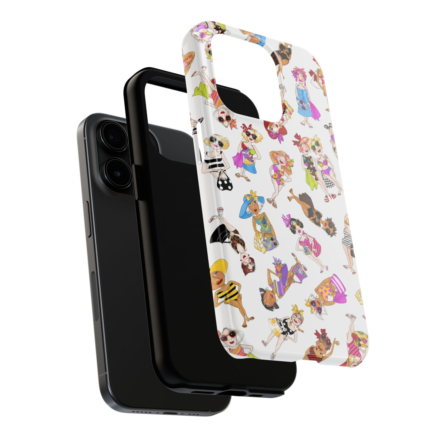 Tossed Beauties White Phone Case