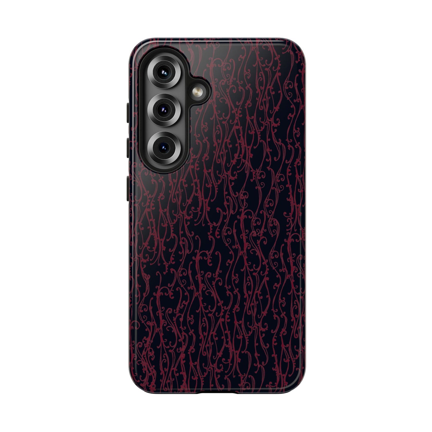 Swan Scroll Black / Red Phone Case