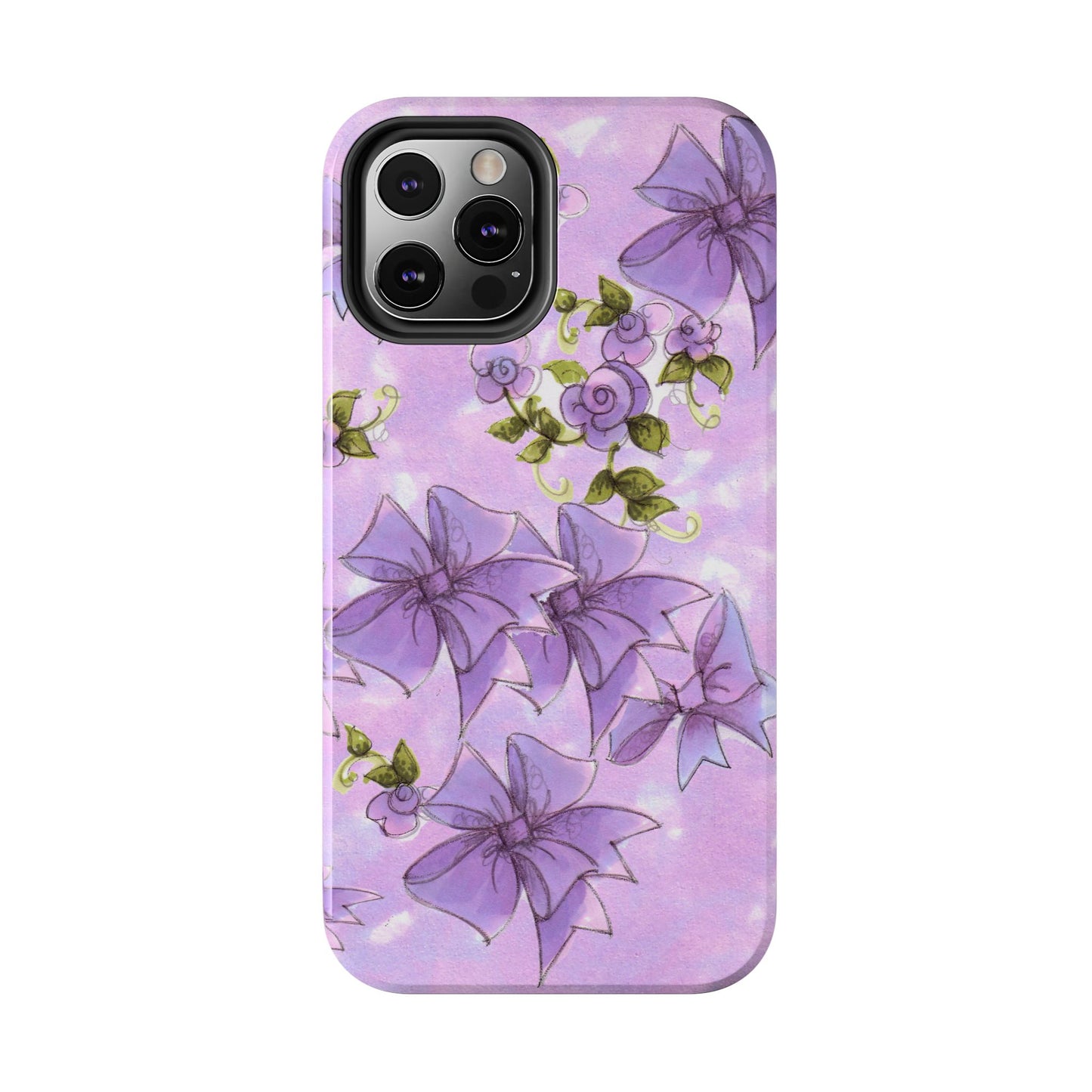 Bows & Flowers Purple Phone Case