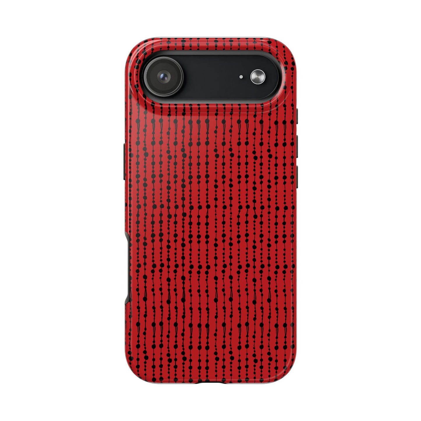 Beaded Curtain Red / Black Phone Case