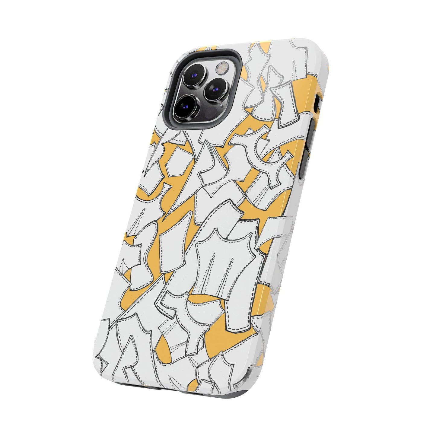 Pattern Pieces Yellow Phone Case