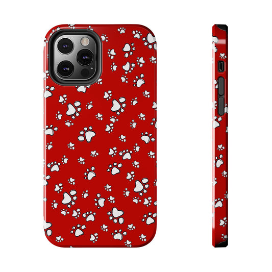 Paw Flakes Red Phone Case
