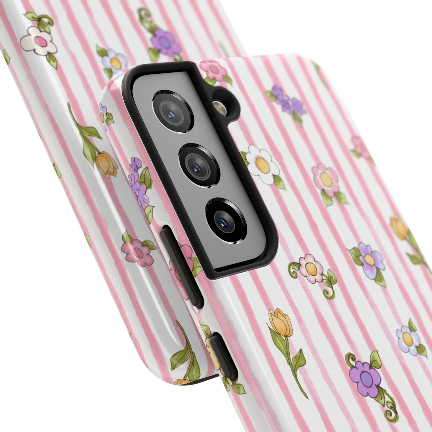 Pretty Posie Stripe Phone Case