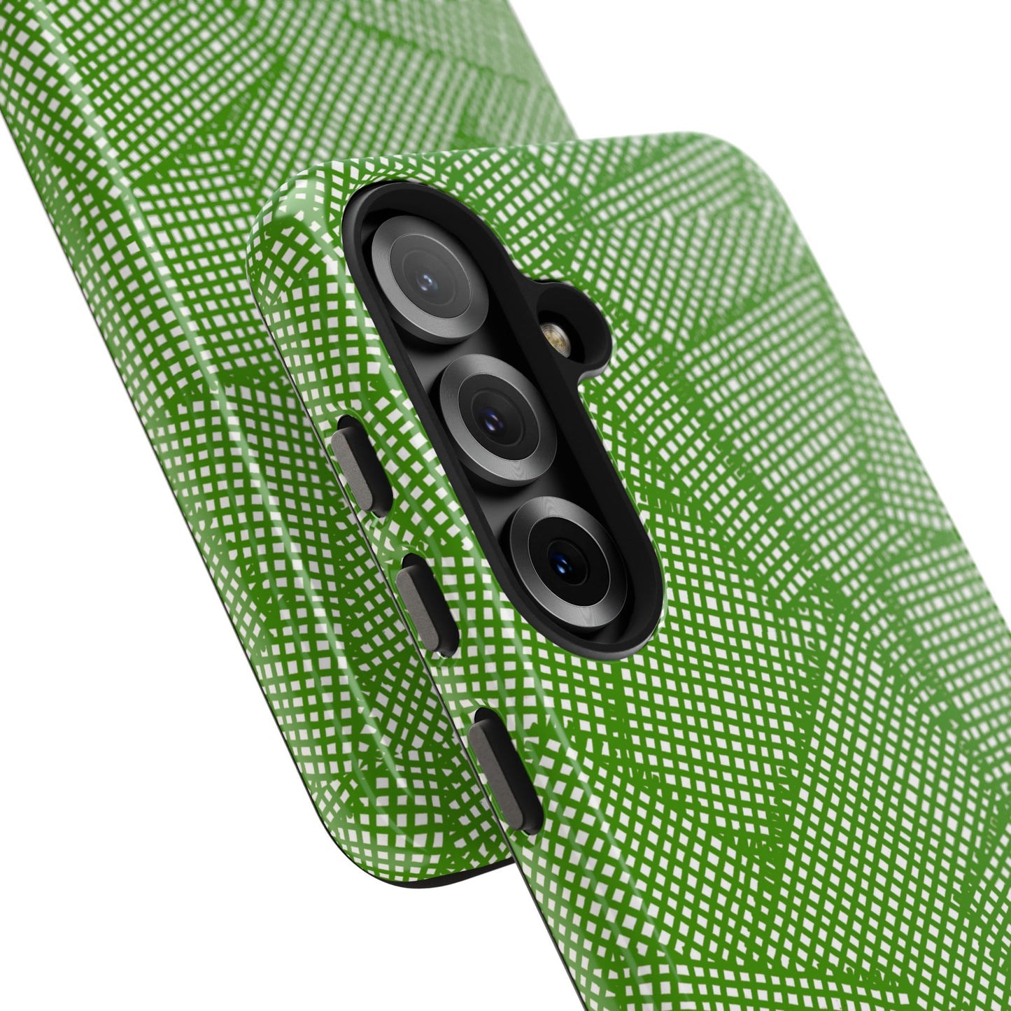 Check Patch Large Green Phone Case