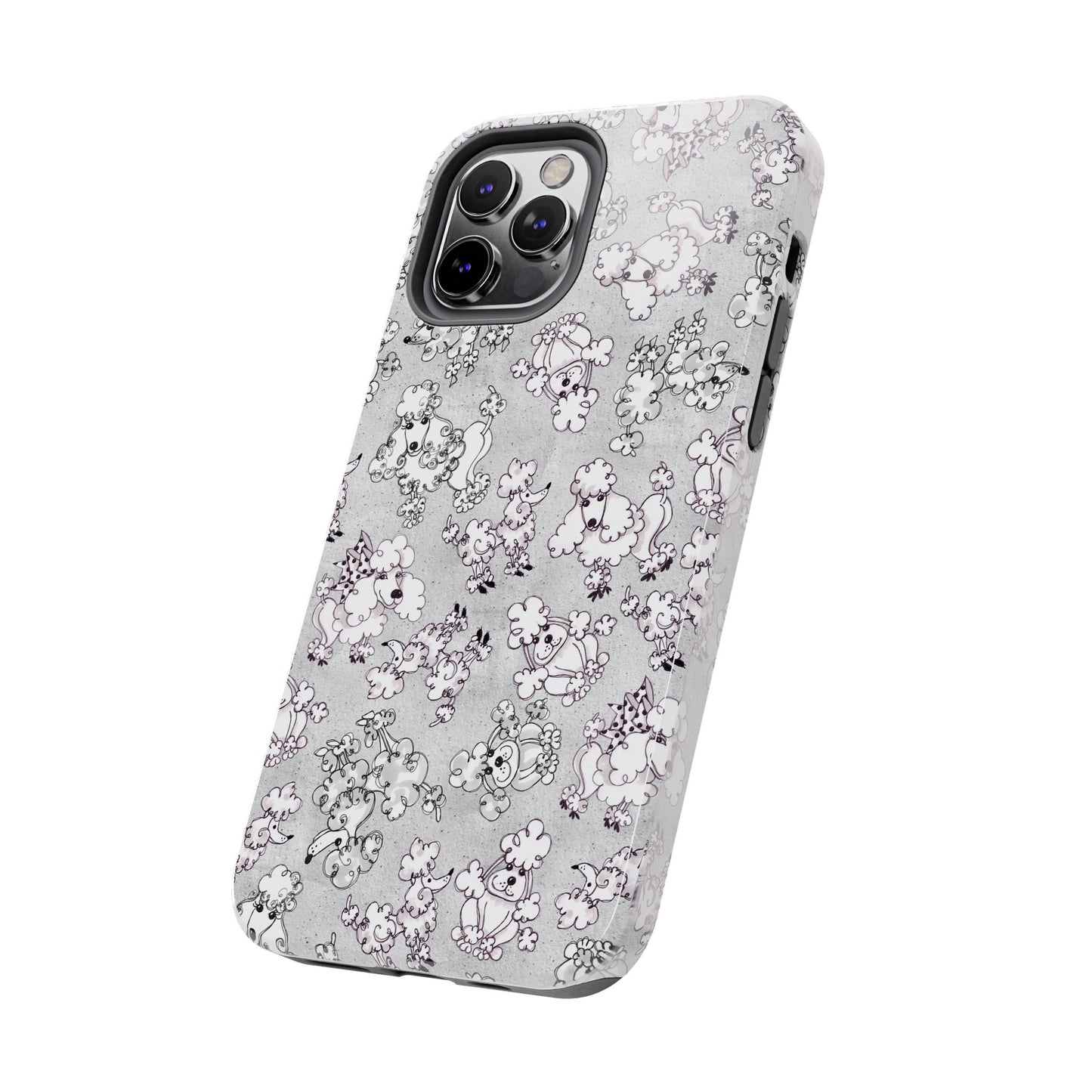 Paris Poodles Silver Phone Case