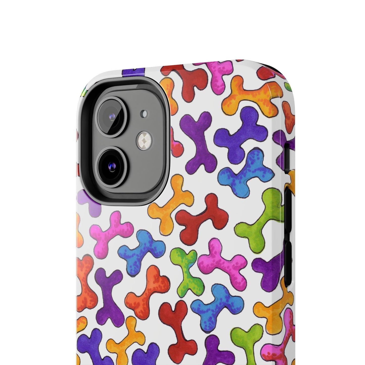 Fancy Bones White / Multi Phone Case