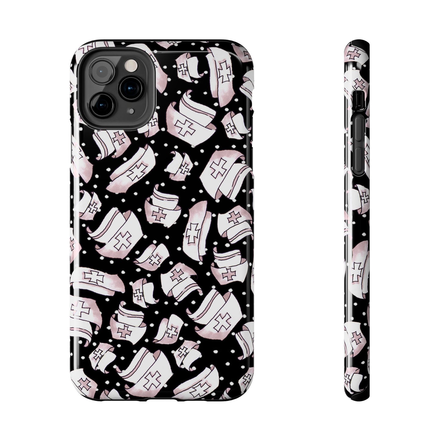 Med Hats Black Phone Case