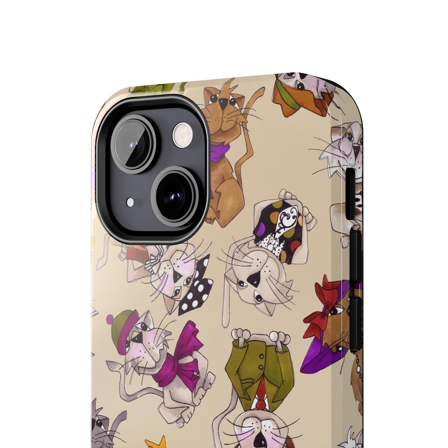 Spice Cats Tossed Muslin Phone Case