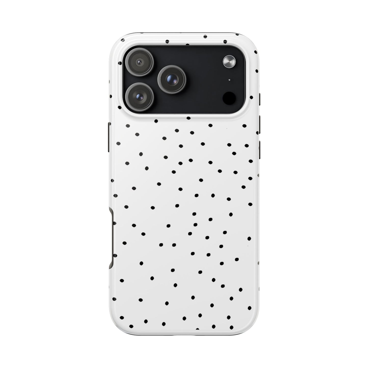 Space Dots White / Black Phone Case