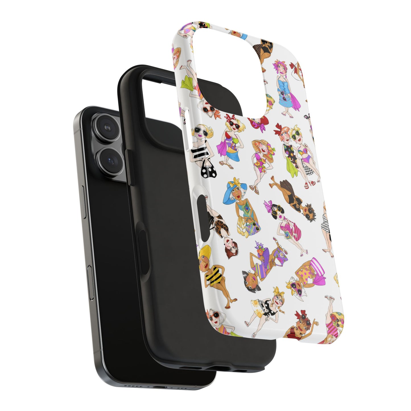 Tossed Beauties White Phone Case