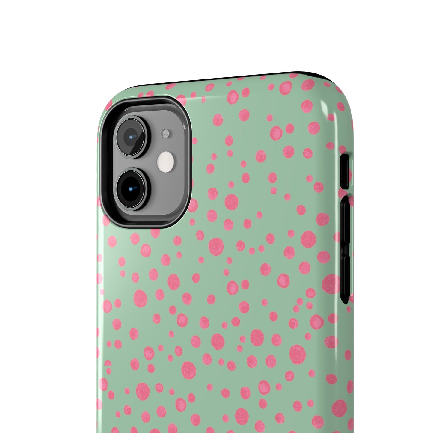 Balloon Dots Sage / Pink Phone Case
