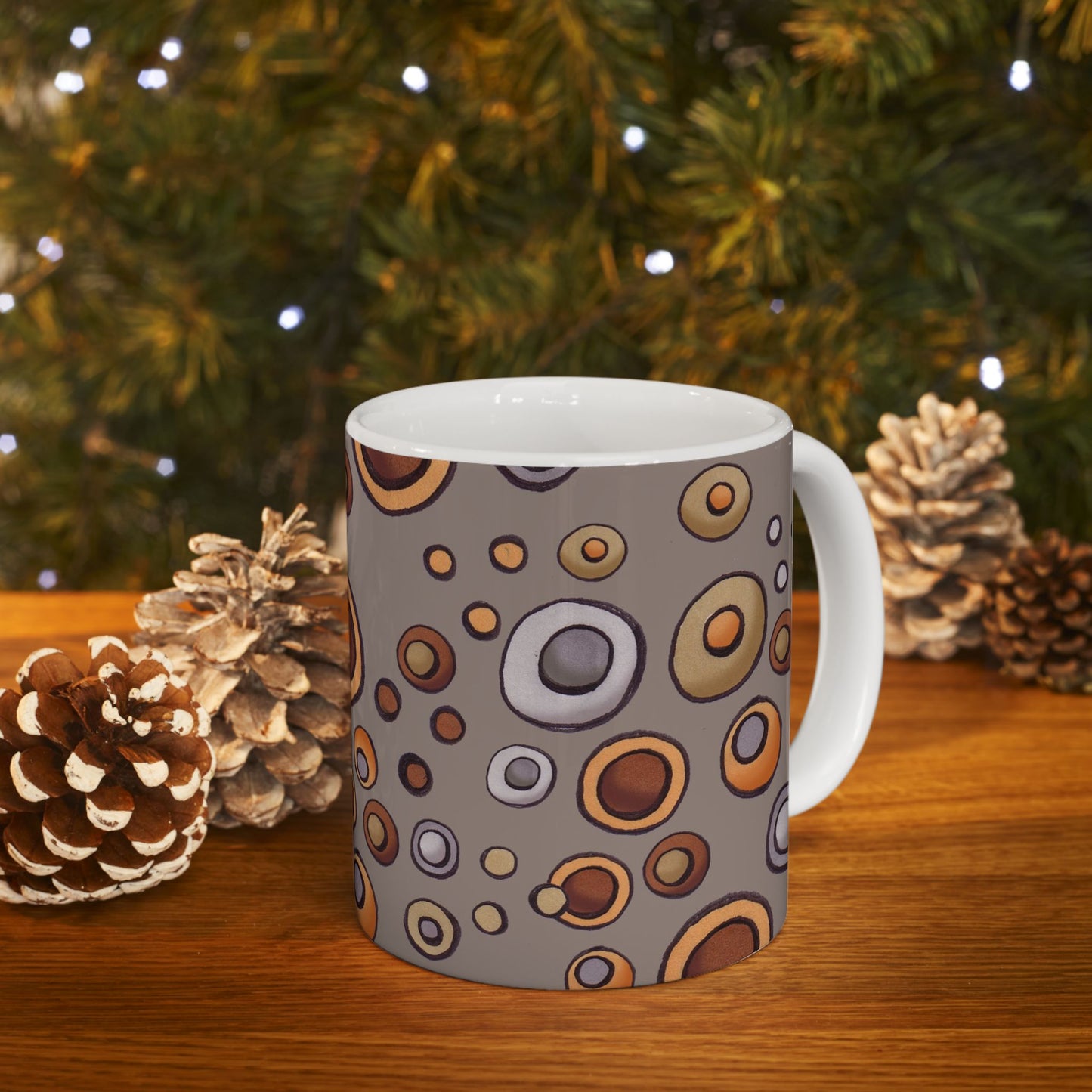 Doggie Dots Gray Cup