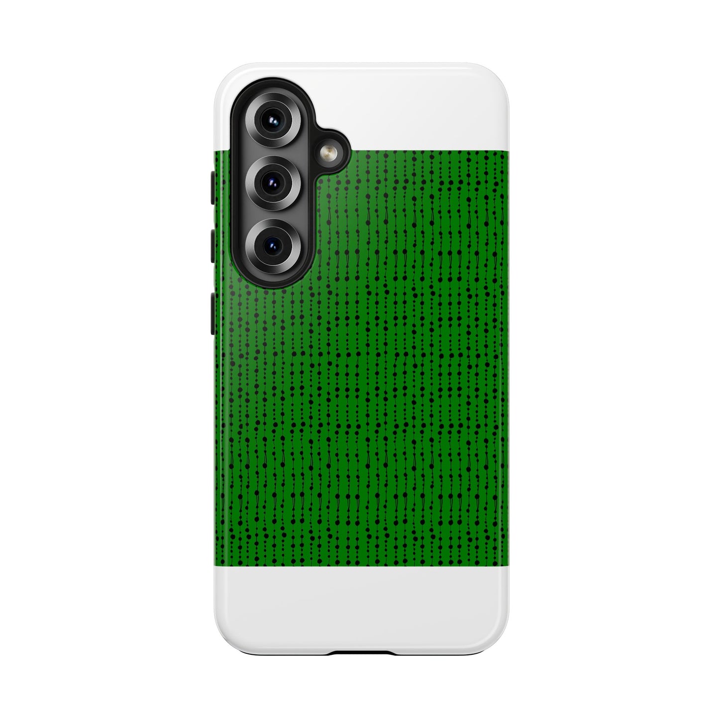 Beaded Curtain Green / Black Phone Case