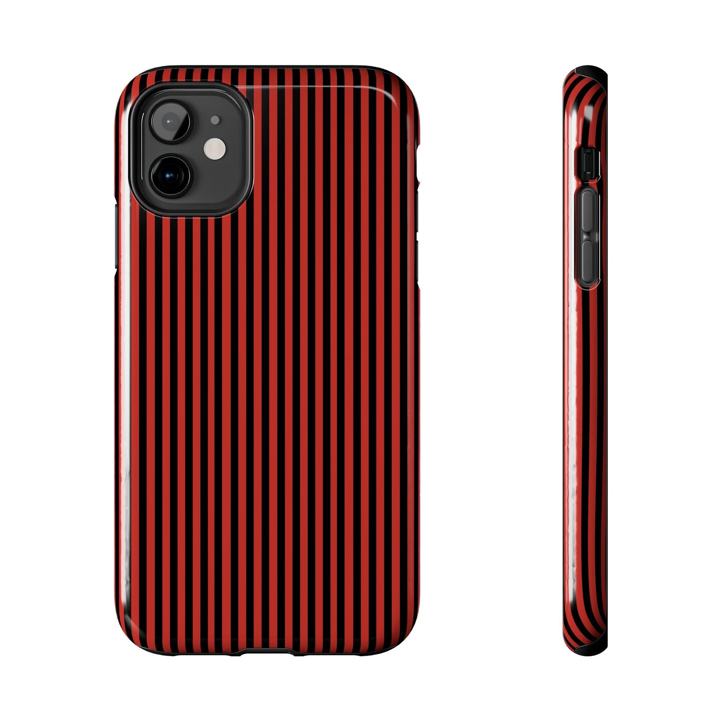 Stripe Red / Black Phone Case
