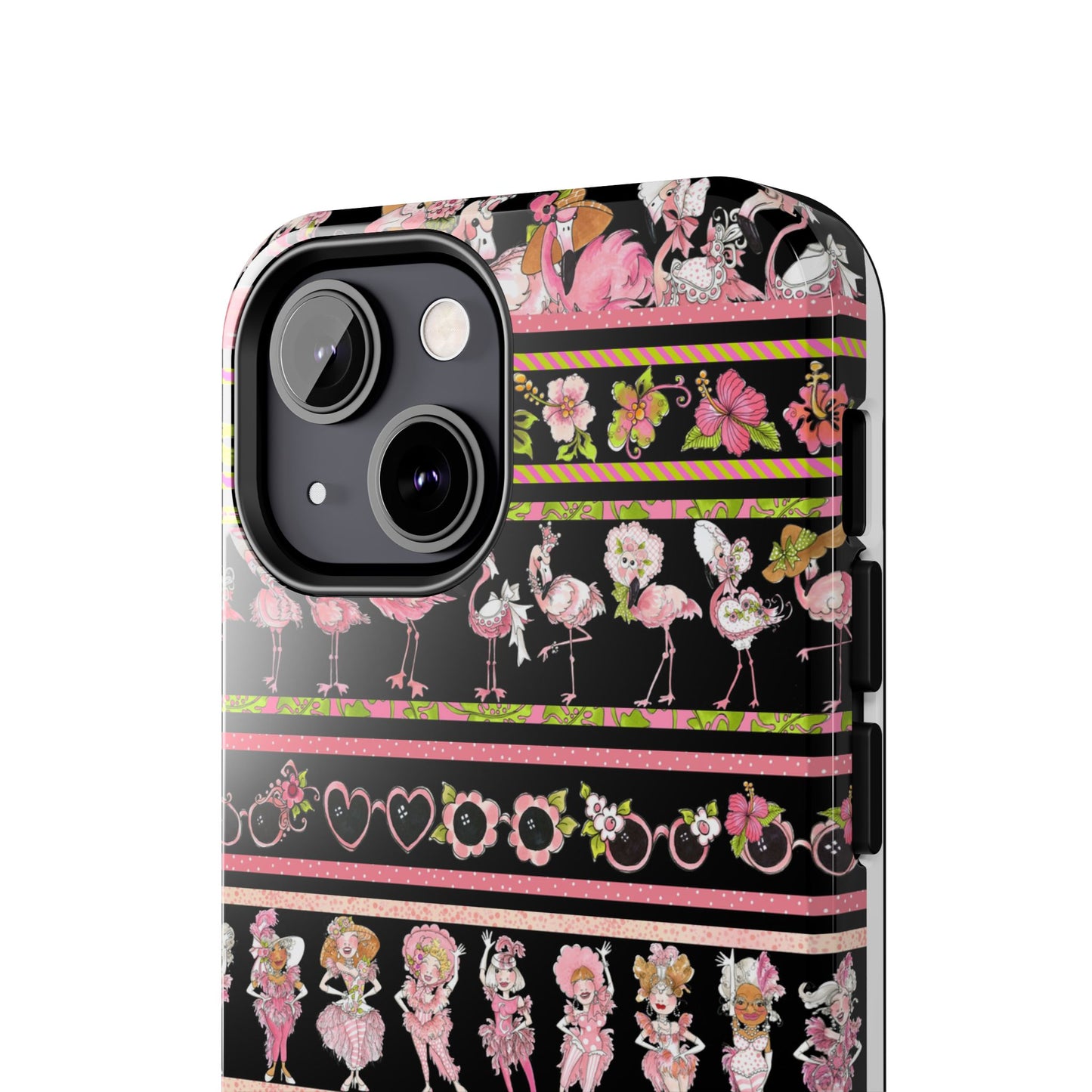 Flam Borders Black Phone Case