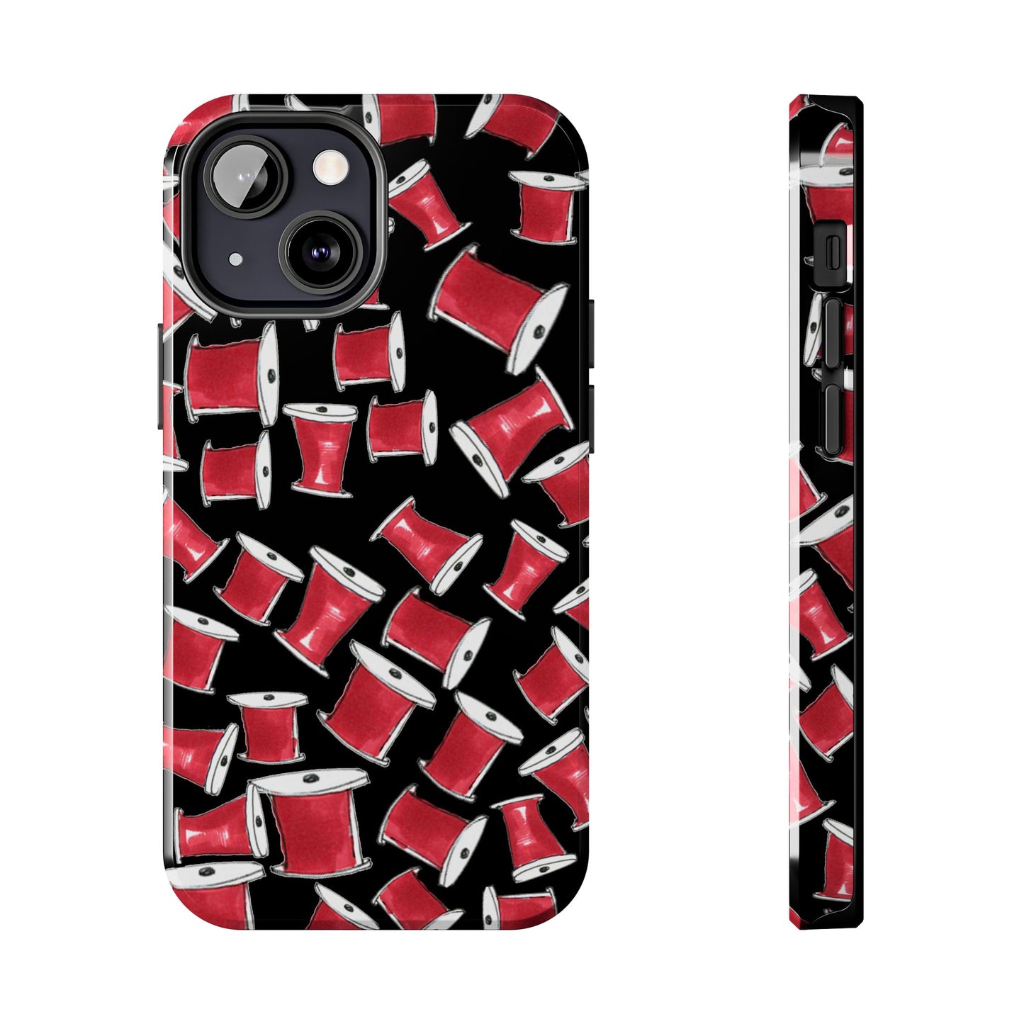 Red Thread Black Phone Case