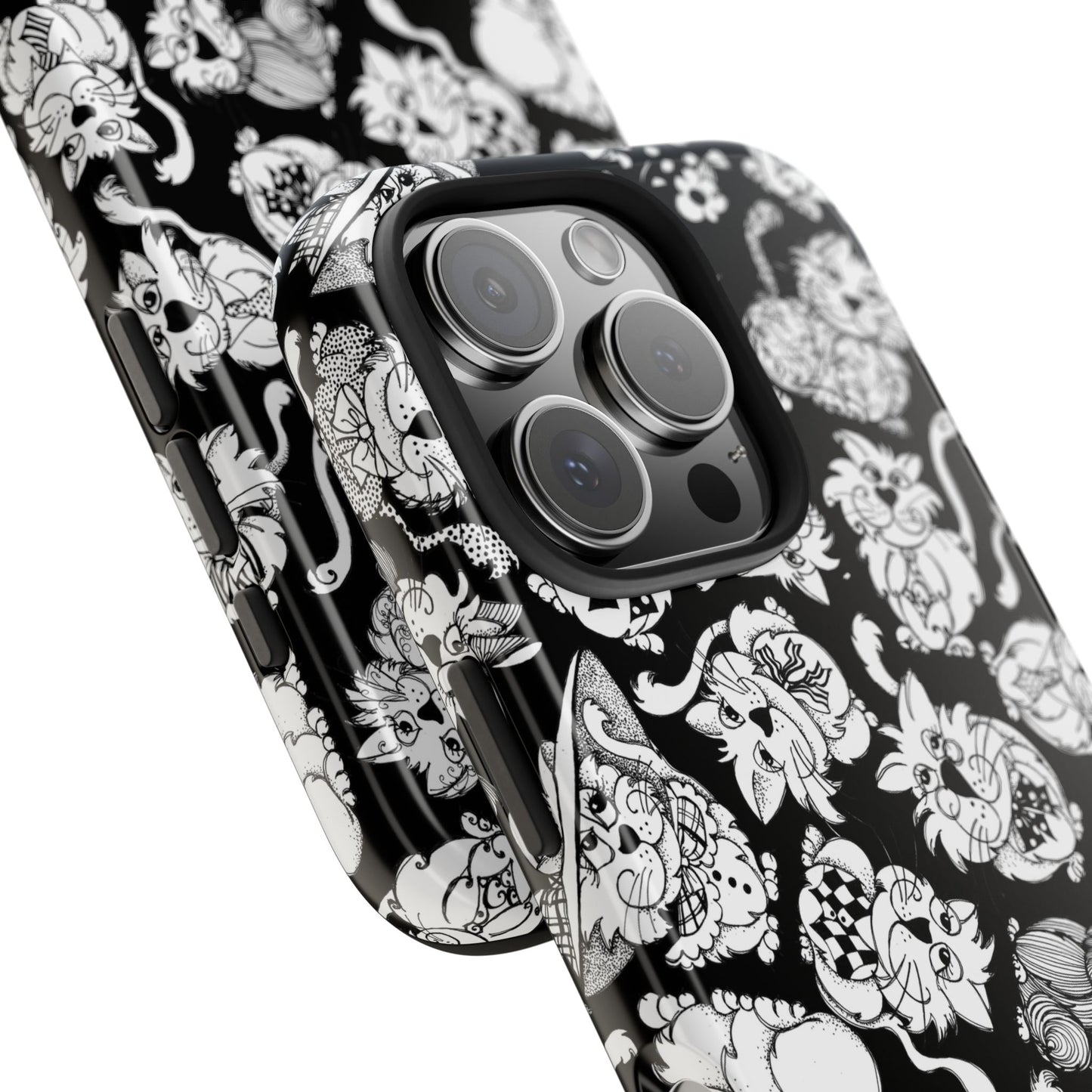 So Kitties Tossed Black Phone Case