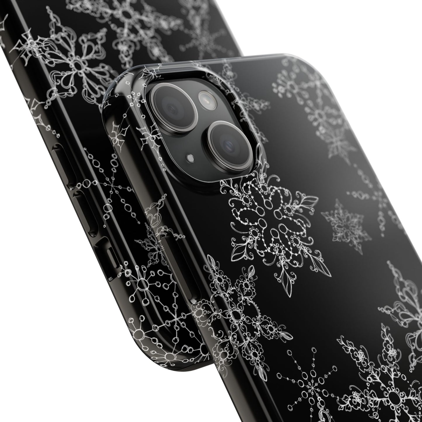 Random Flakes Black Phone Case