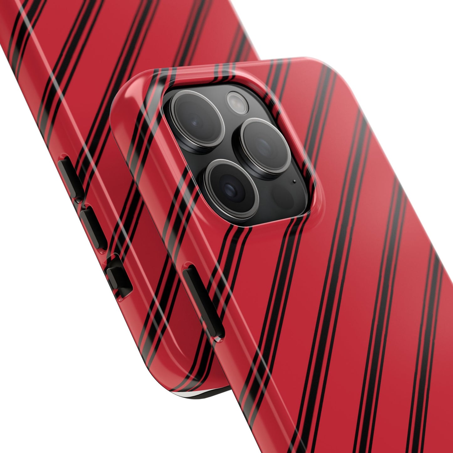 Awning Stripe Red / Black Phone Case