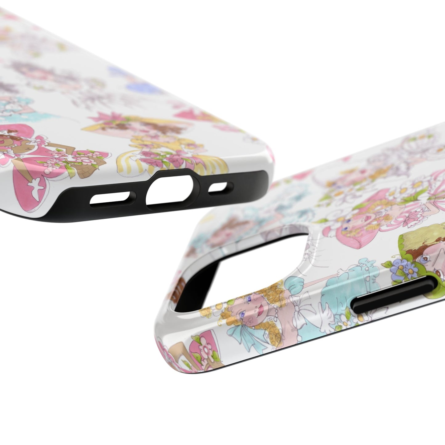 Tossed Belles White Phone Case