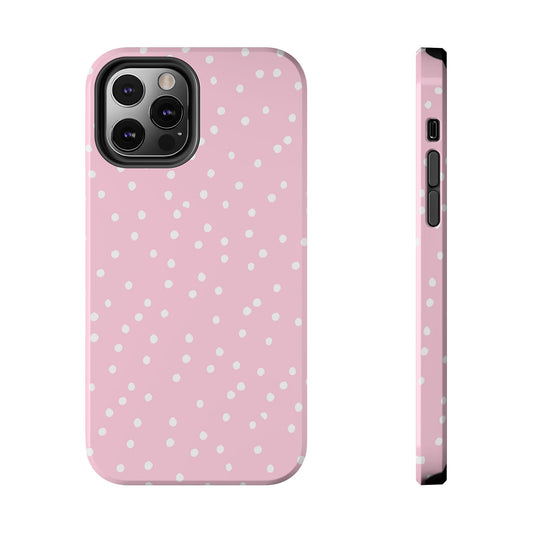 Space Dots Pink / White Phone Case
