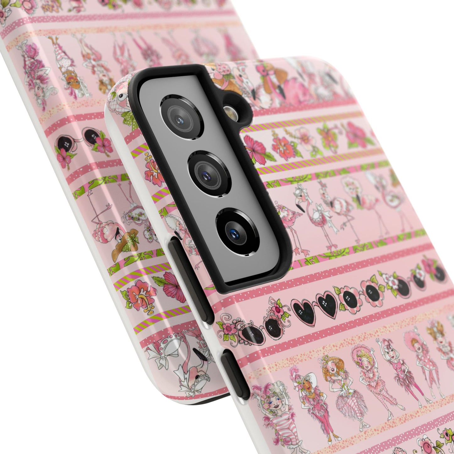 Flam Borders Pink Phone Case