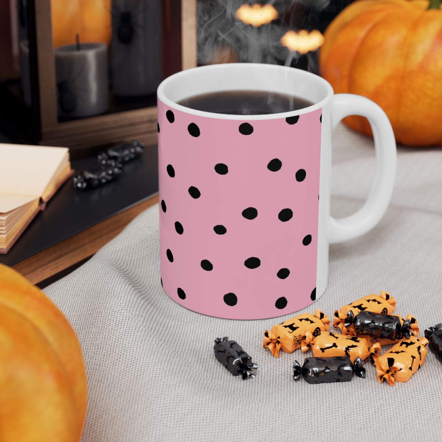Dinky Dots Pink / Black Cup