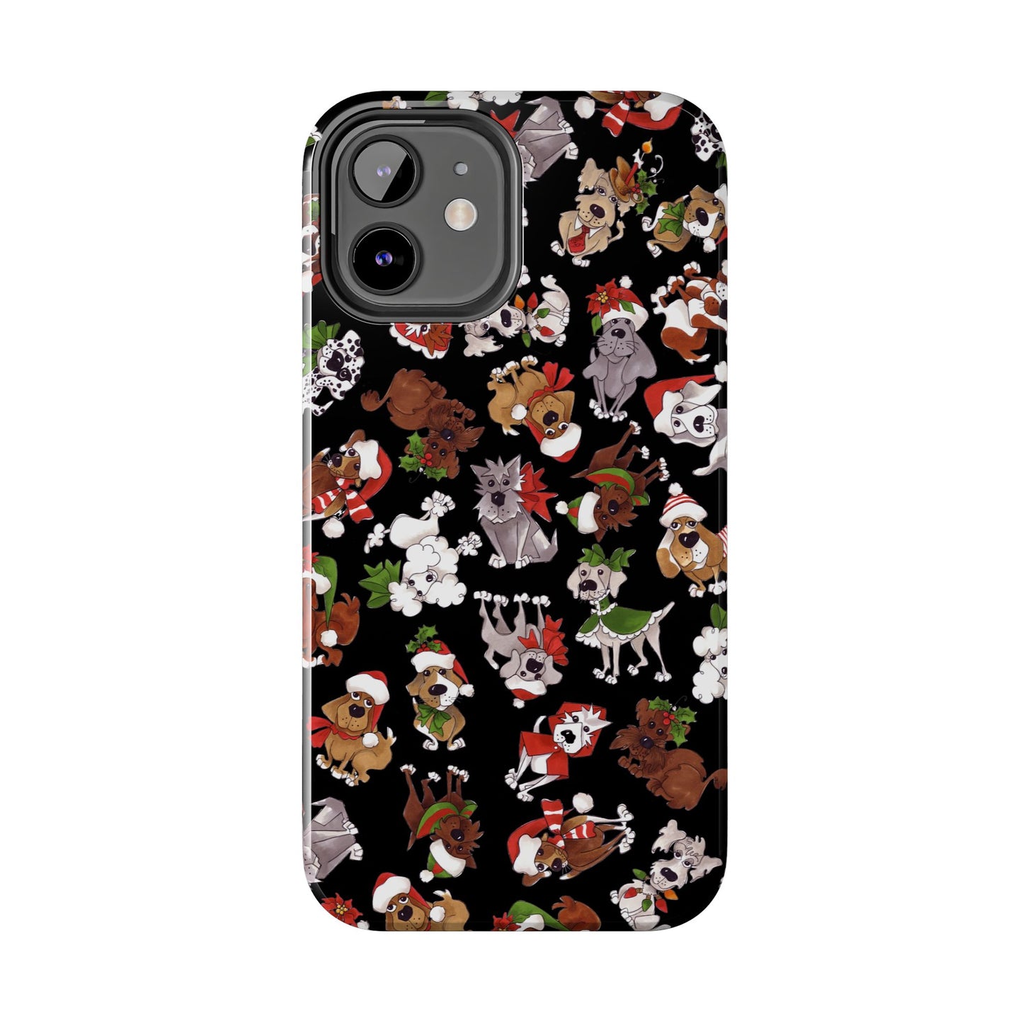 Doggie Toss Black Phone Case
