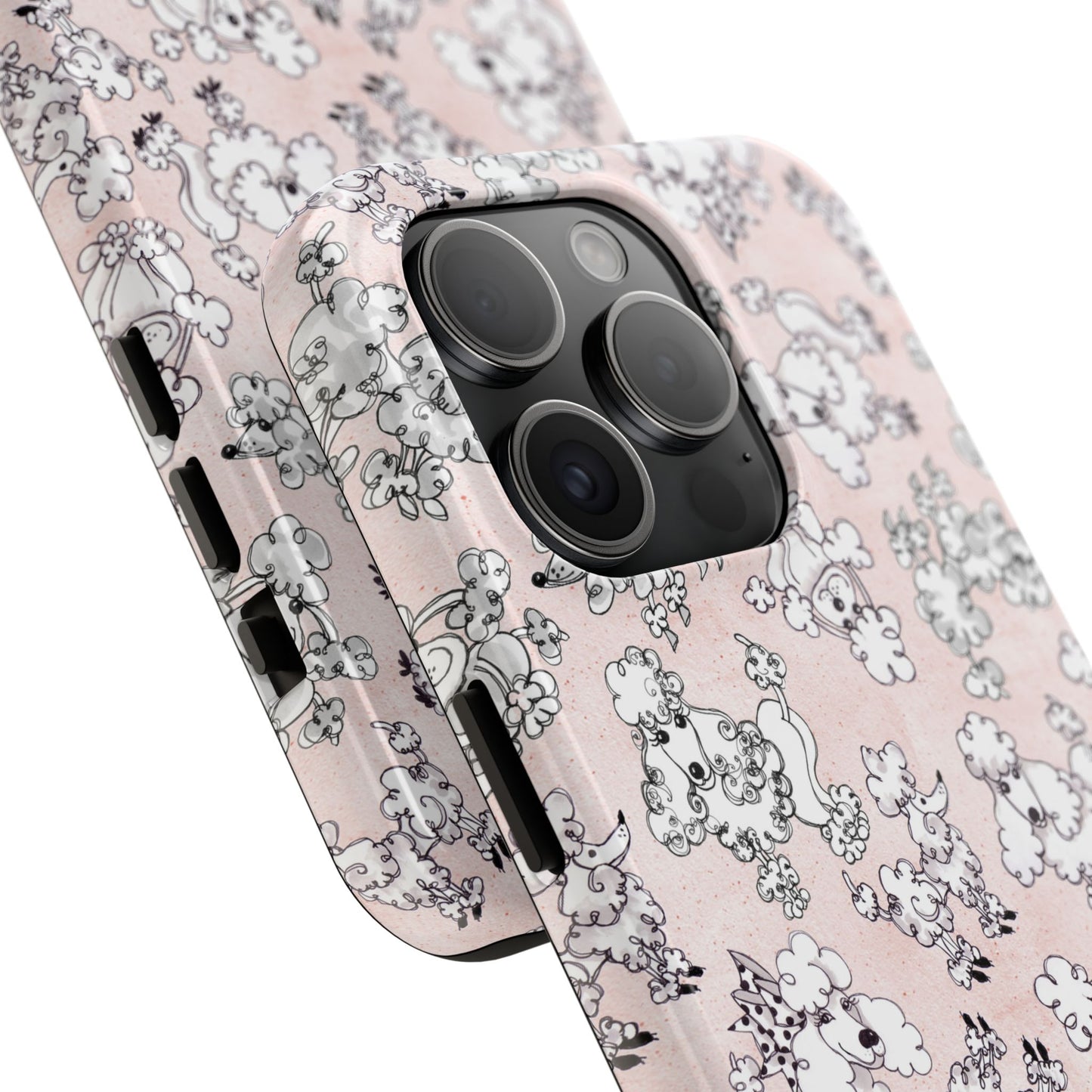 Paris Poodles Pink Phone Case