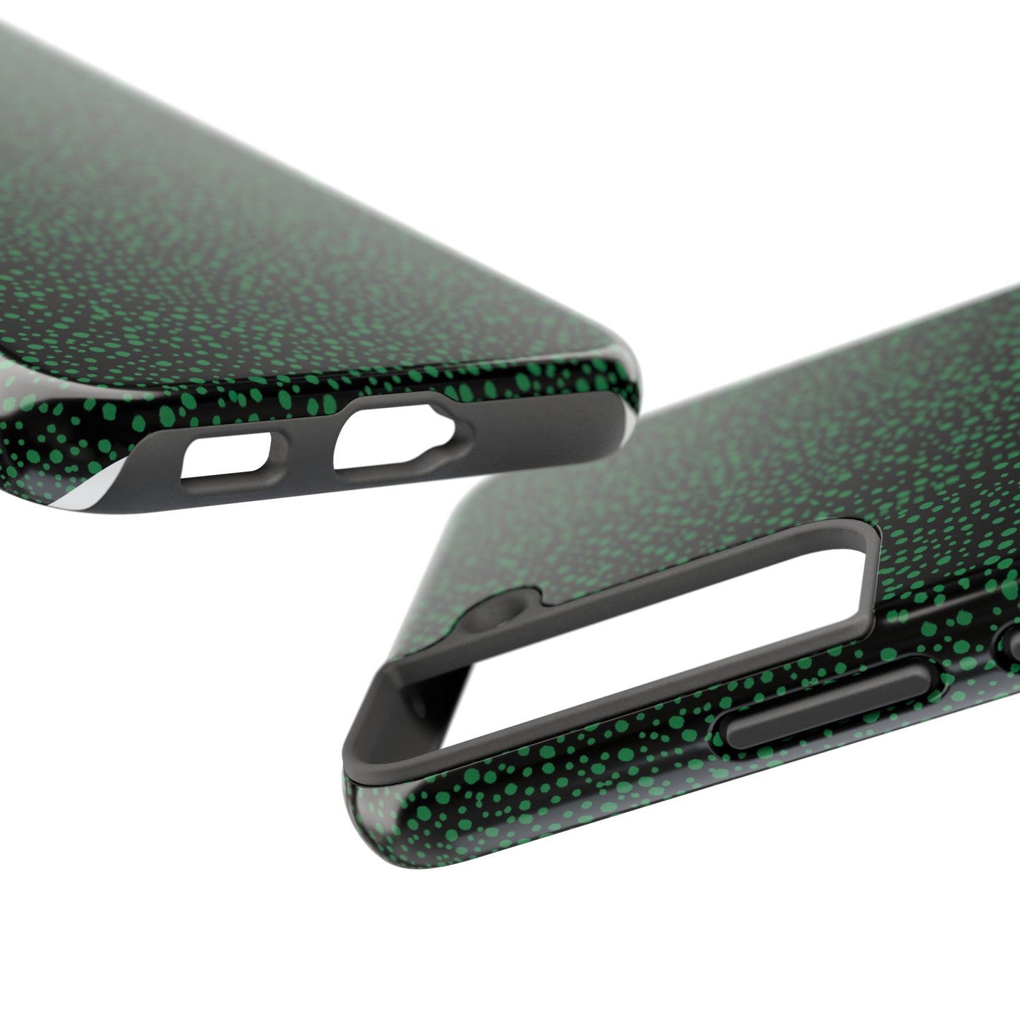 Confetti Black / Green Phone Case
