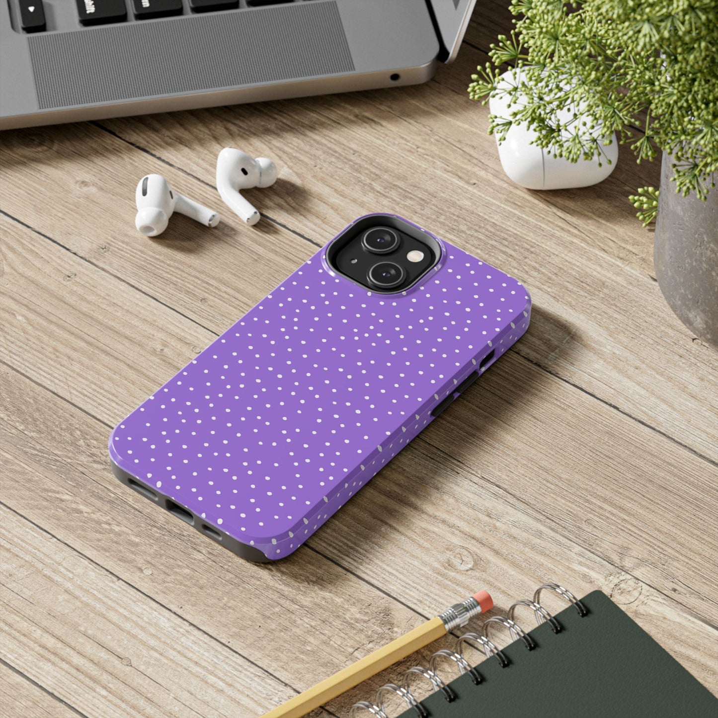 Dinky Dots Lilac / White Phone Case