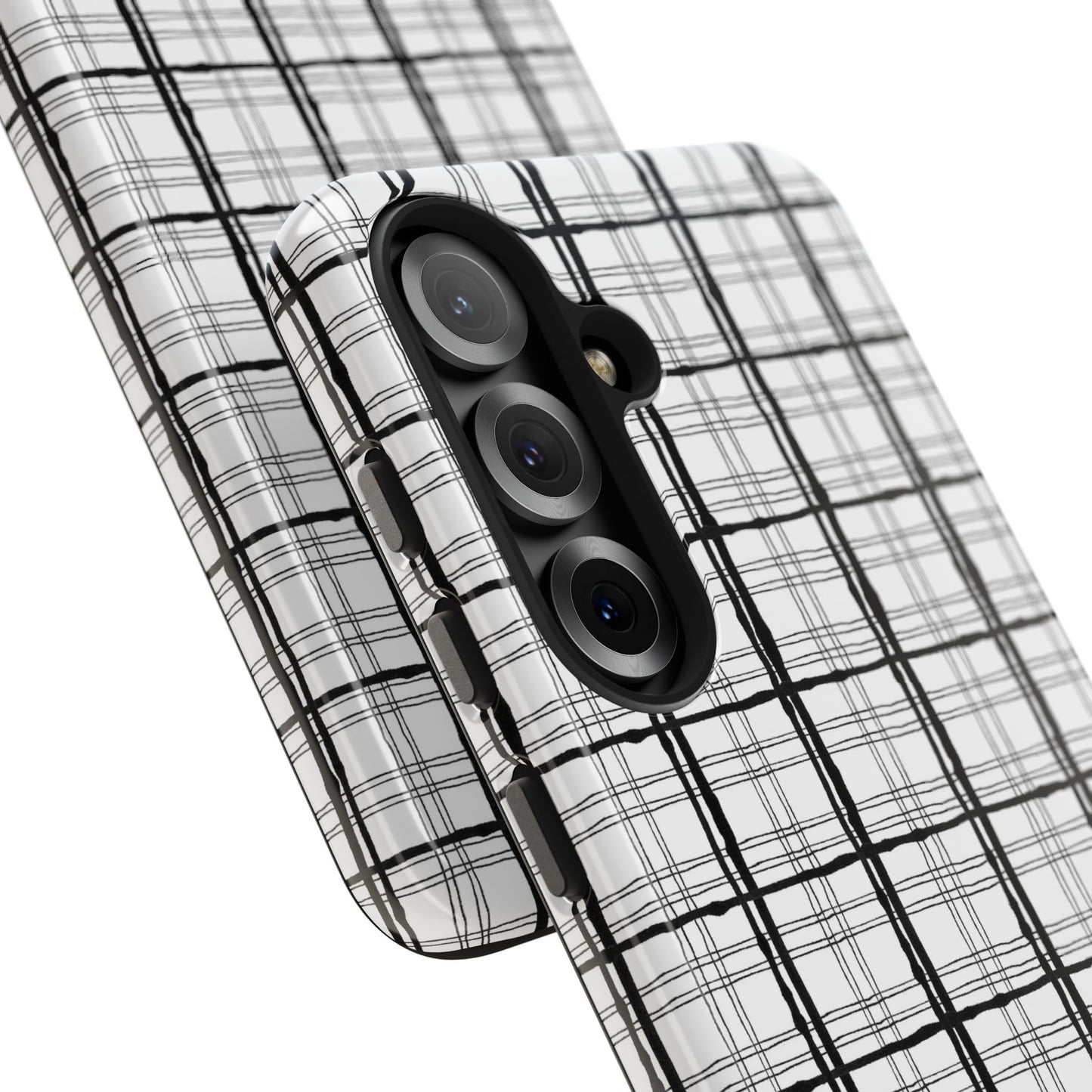 Sophistiplaid White / Black Phone Case