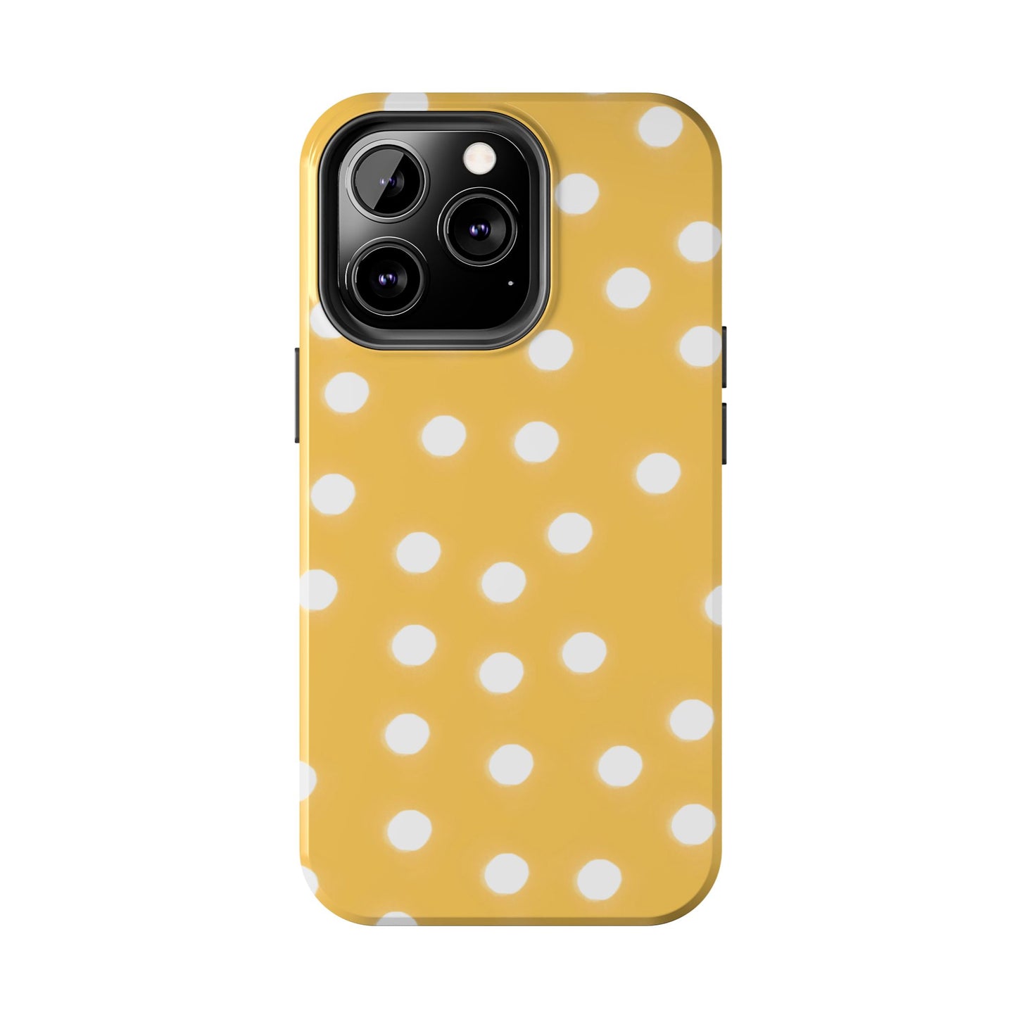 Jumbo Dots Yellow / White Phone Case
