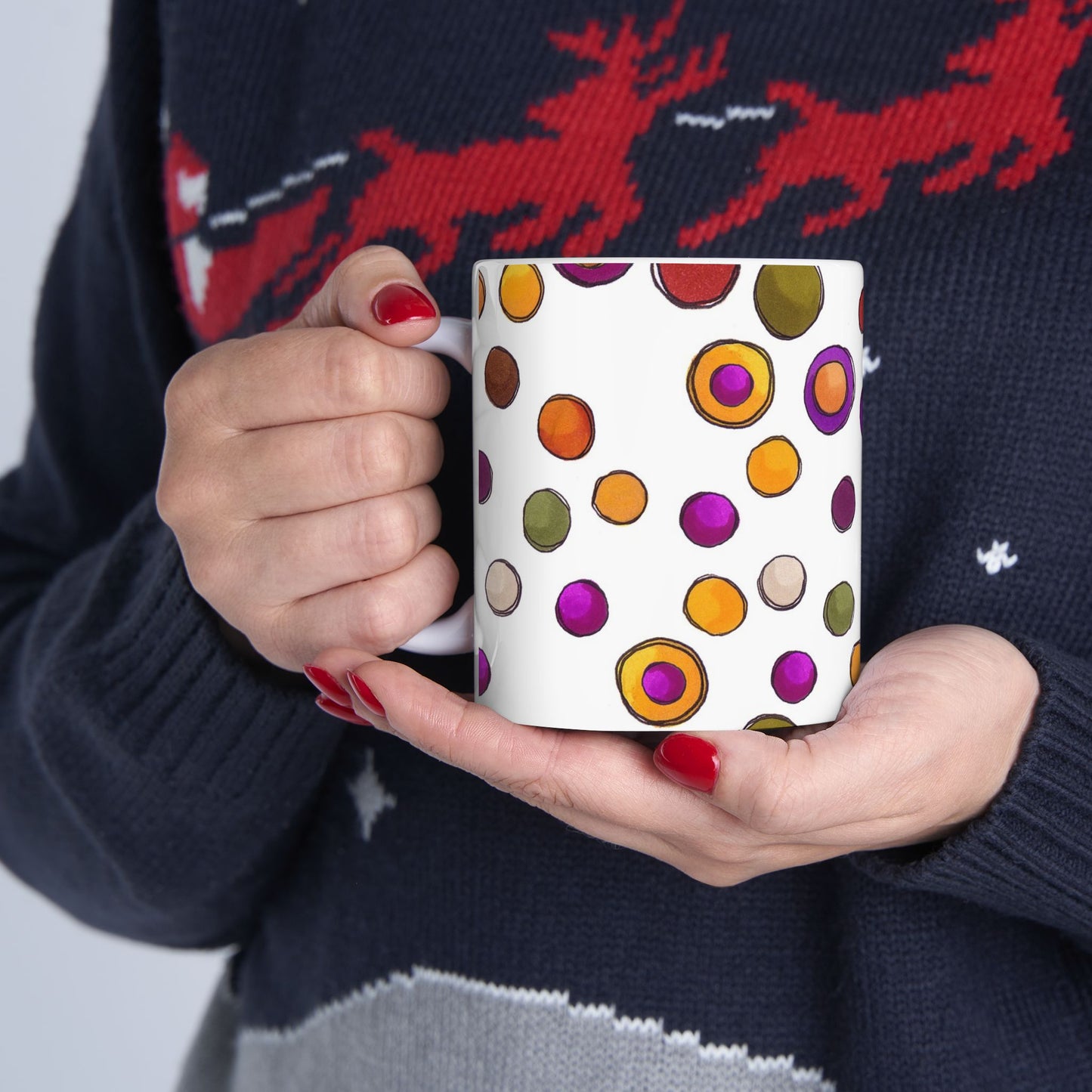 Sesame Dot White Cup