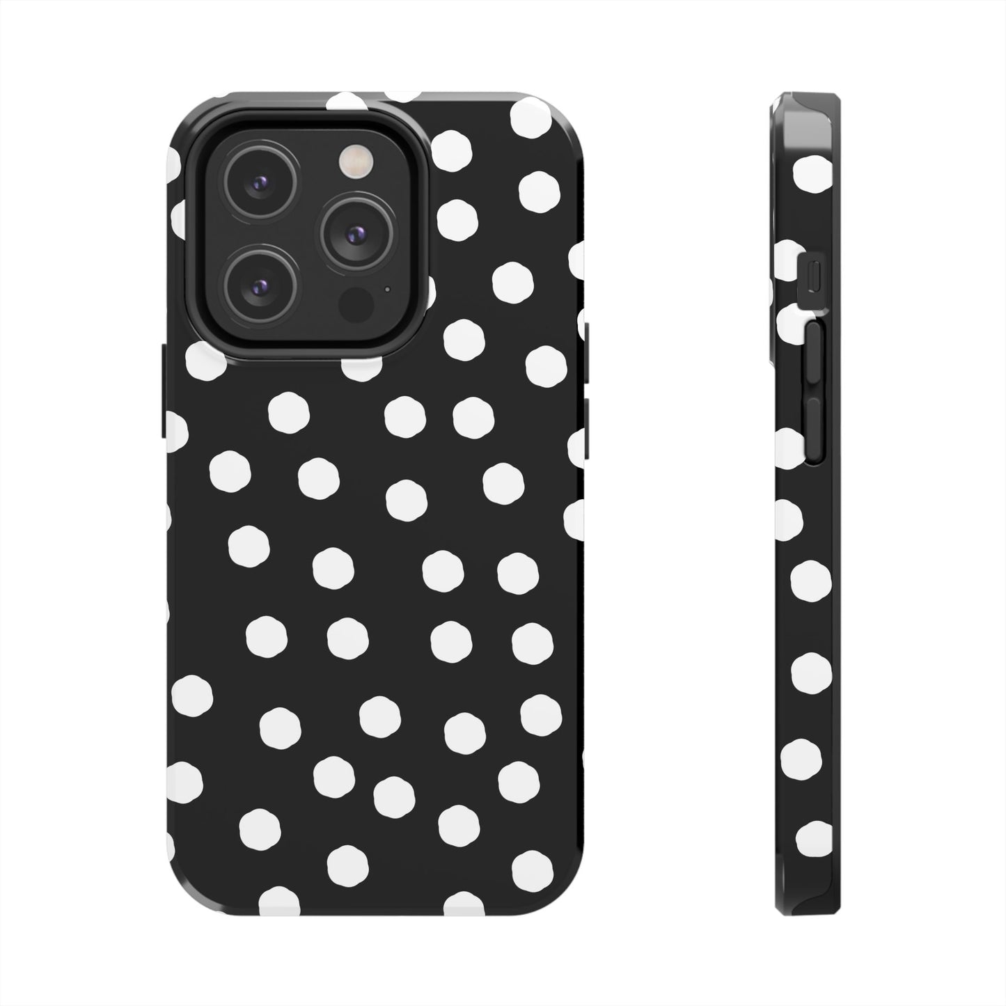 Jumbo Dots Black / White Phone Case