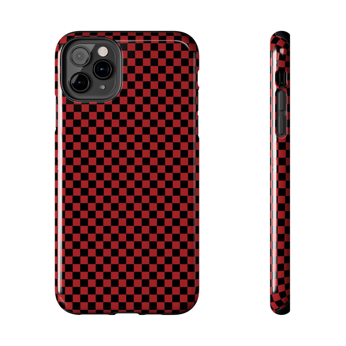 Checkerboard Red / Black Phone Case