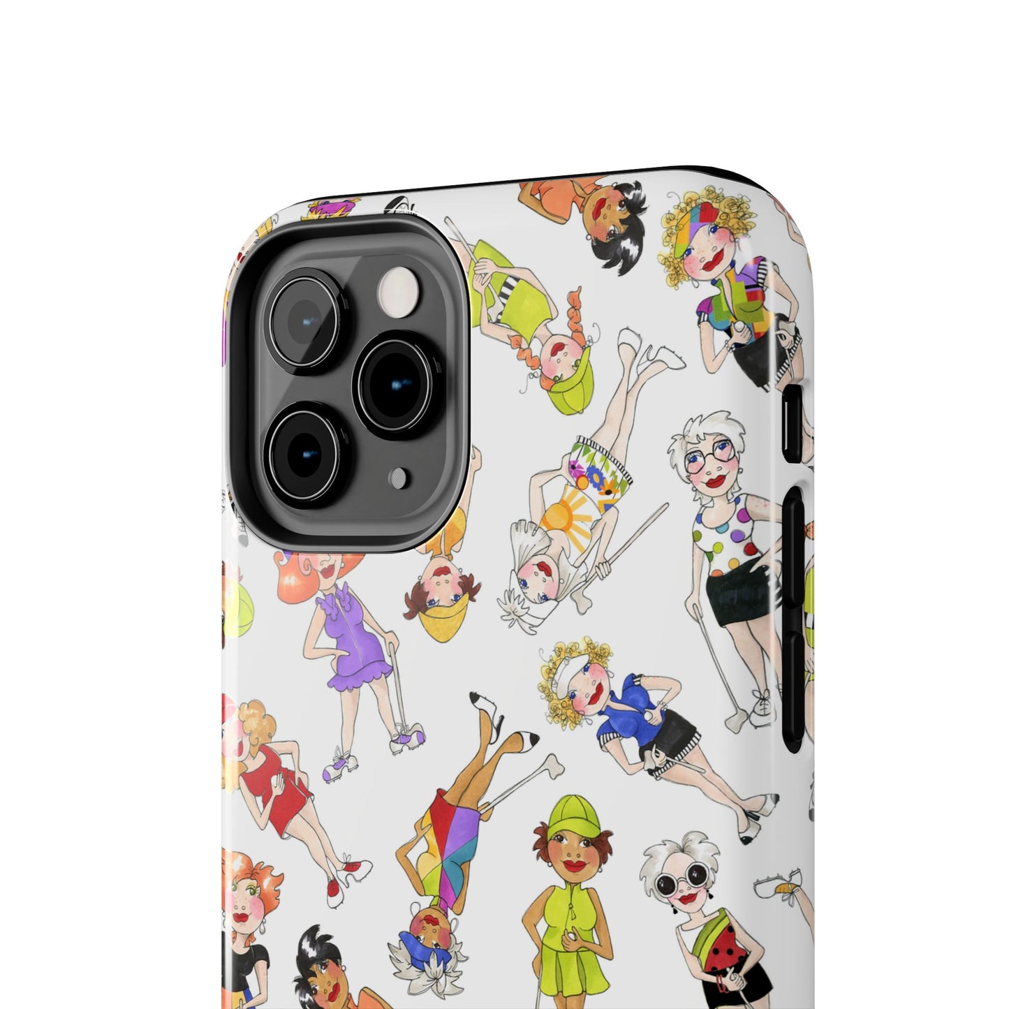 Tossed Golfer Girls White Phone Case
