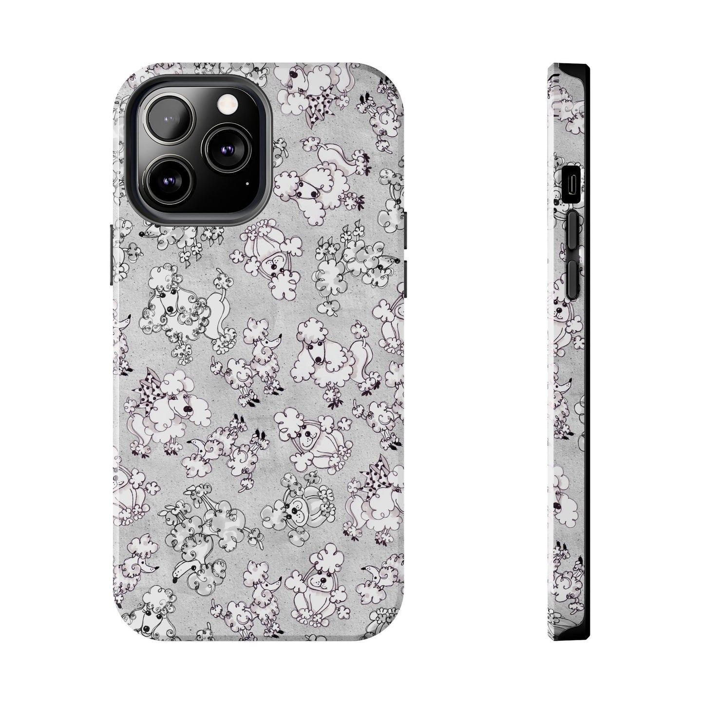 Paris Poodles Silver Phone Case