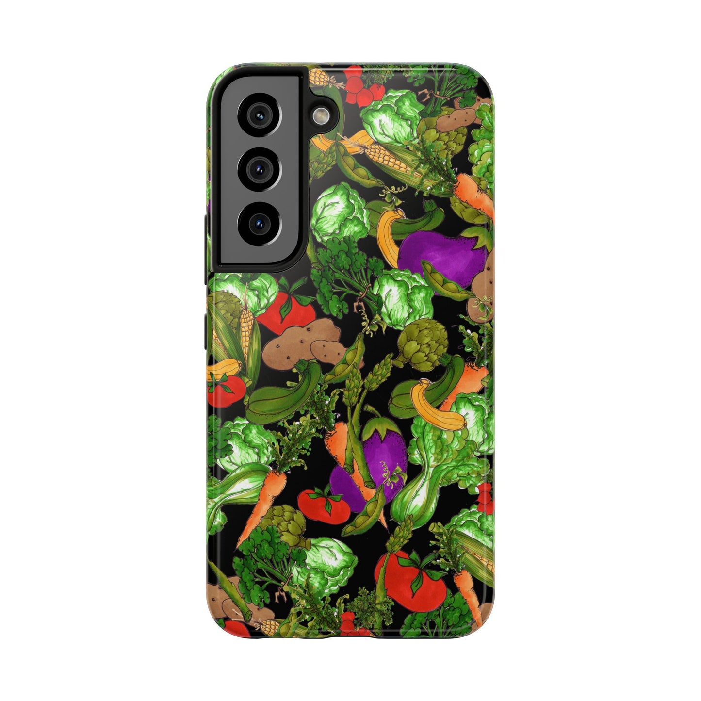 Veggie Jungle Black Phone Case