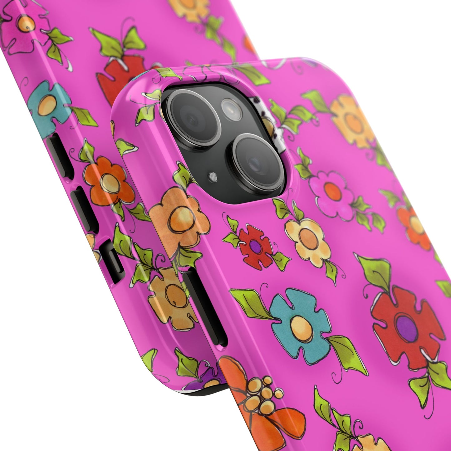 Happy Blooms Cerise Phone Case