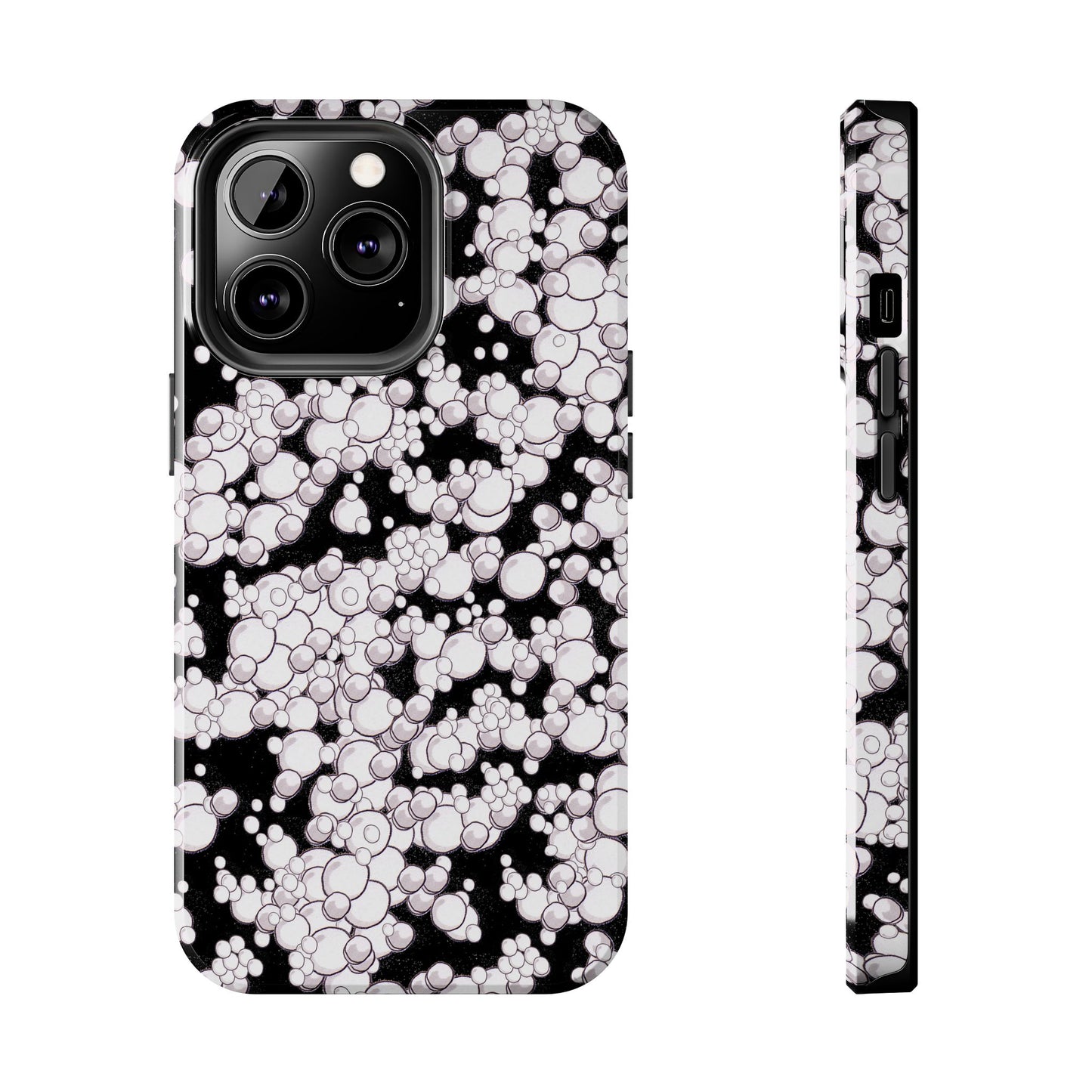 Bubble Dots Black Phone Case