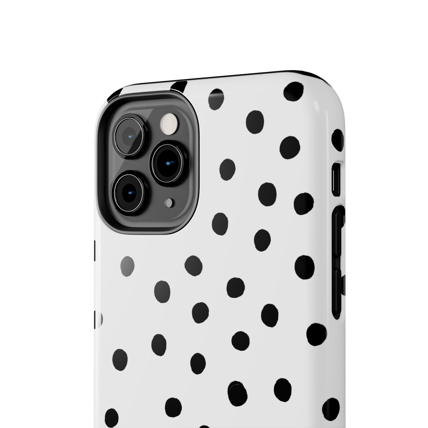 Dot White / Black Phone Case
