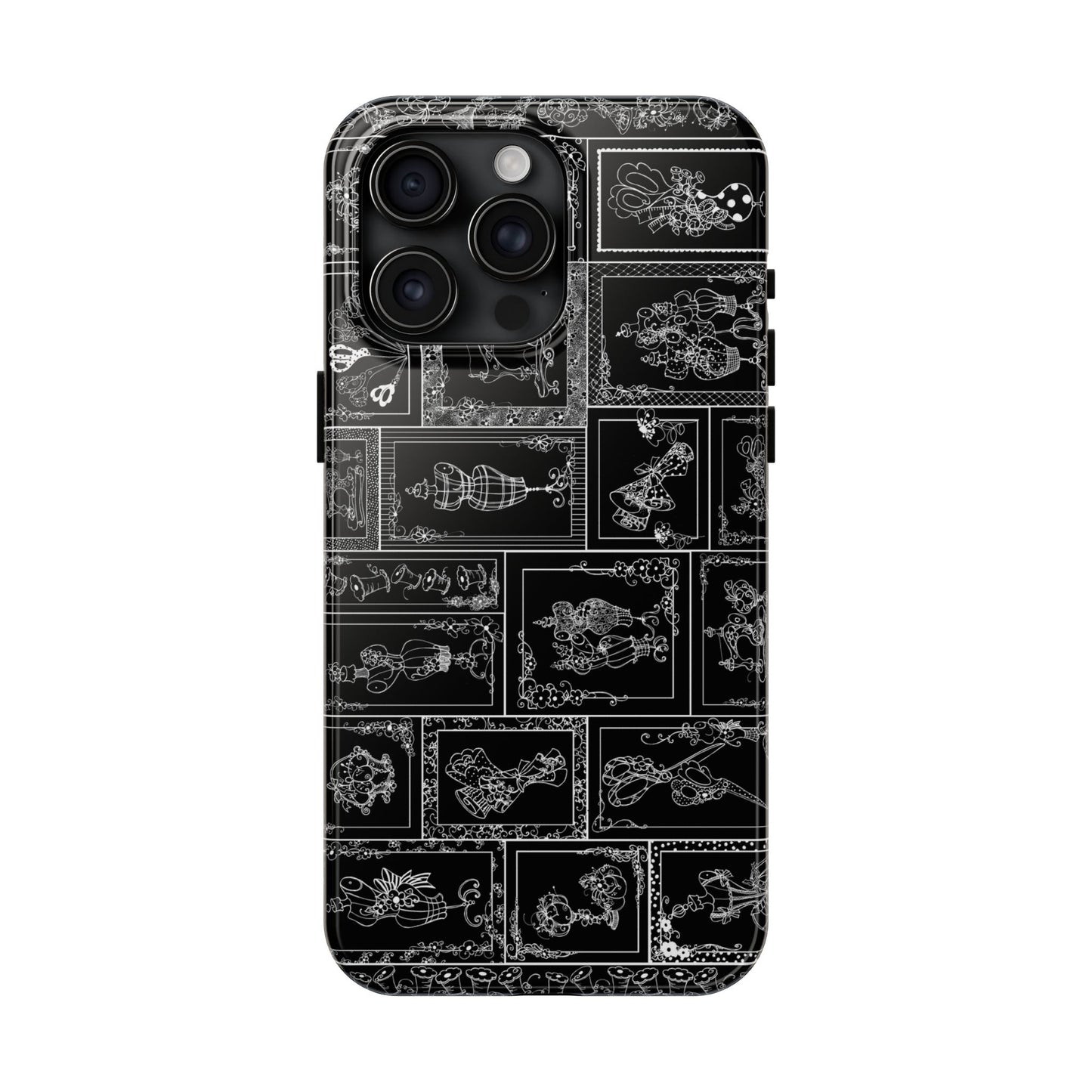Sew Fancy Black Phone Case