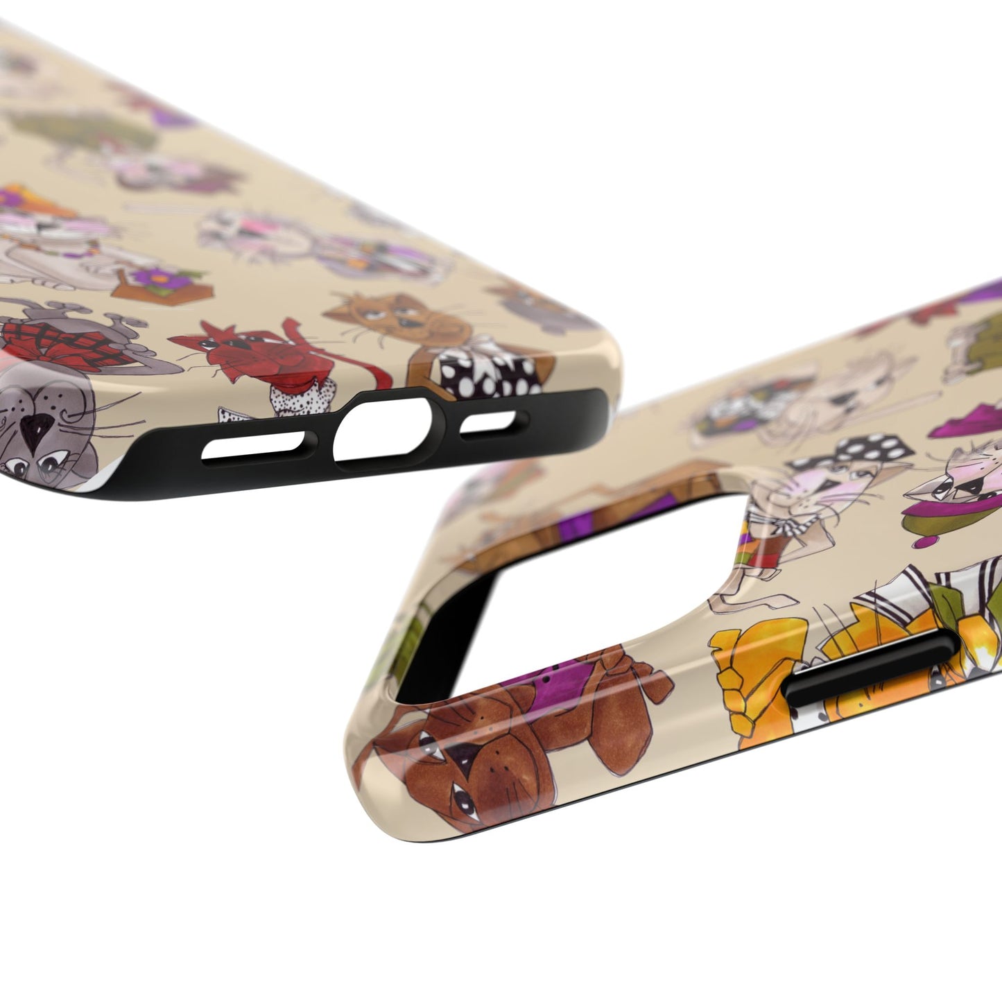 Spice Cats Tossed Muslin Phone Case