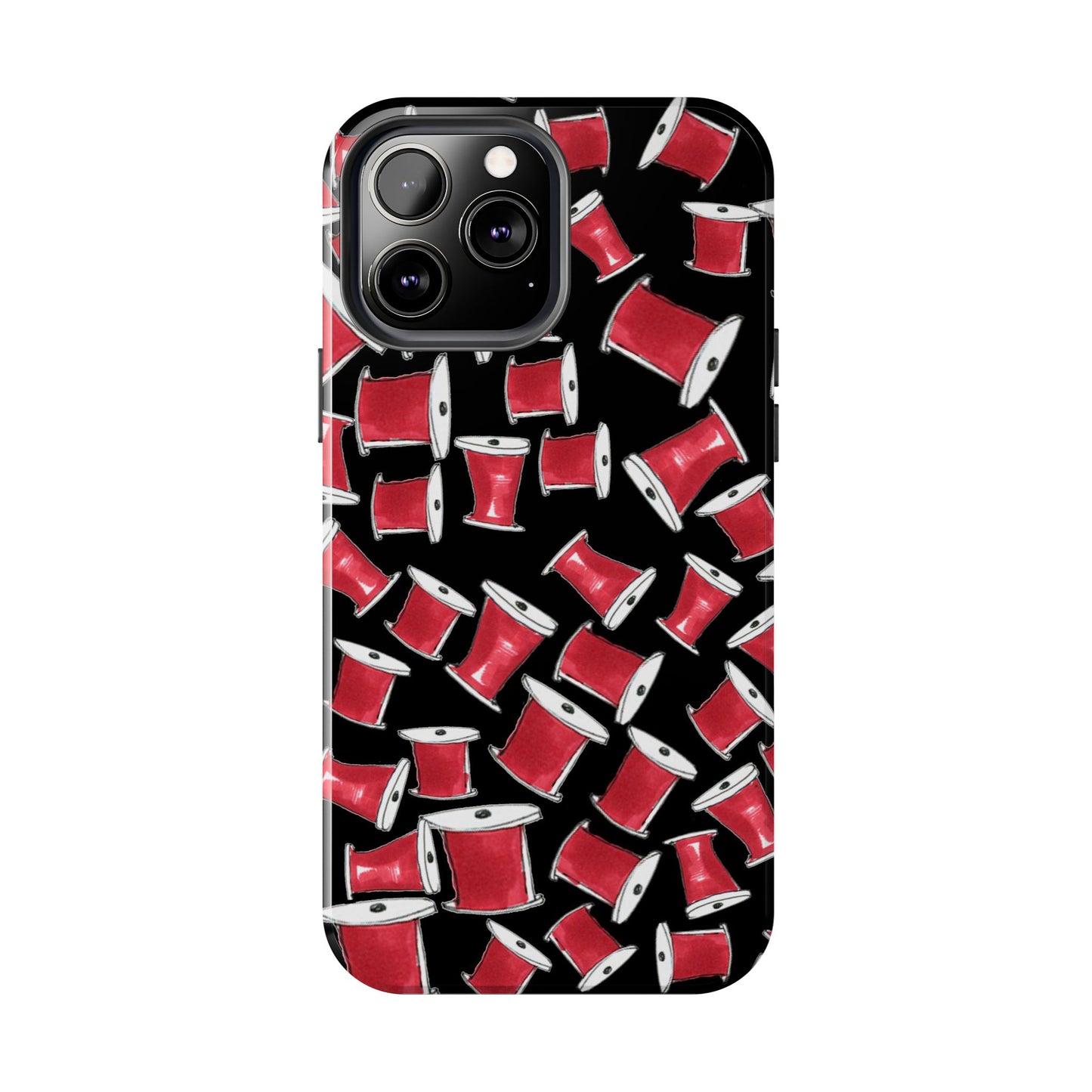 Red Thread Black Phone Case